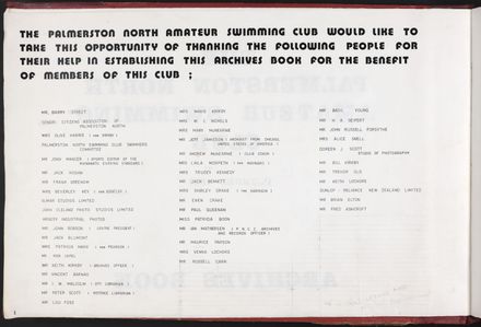 PN Amateur Swimming Club archive book