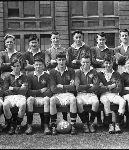 1st XI football team, Palmerston North Technical High School