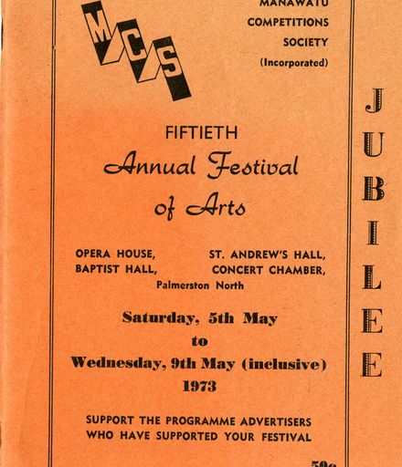 Manawatū Competitions Society, Jubilee Programme, Fiftieth Annual Festival