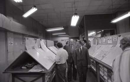 Bill Rowling visiting Manawatū Evening Standard