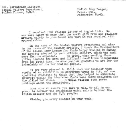 Polish Army League correspondence