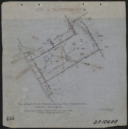 Survey Plans (subdivisions) 1938 - 1951