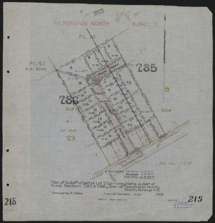 Survey Plans (subdivisions) 1902 - 1939