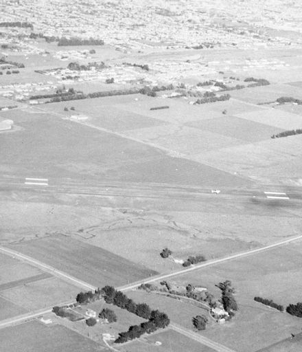 Aerial view of runway, Milson Airport