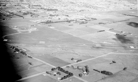 Aerial view of runway, Milson Airport