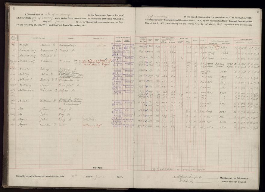 Rate book, 1912-1913 - 2021Pa_PNC2-23-2-V20_034001-0009
