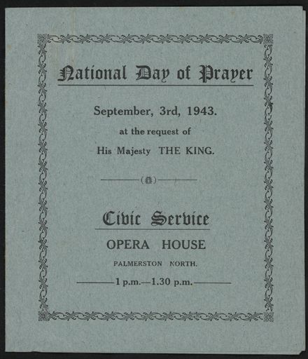 National Day of Prayer, 1943