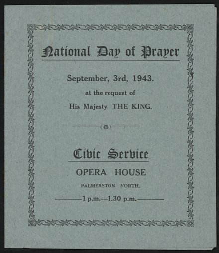 National Day of Prayer, 1943