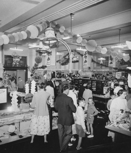 Shoppers at Christmas time, at C M Ross Co Ltd