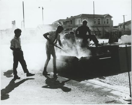 Tar Sealing Machine at Work