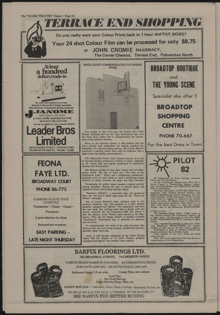 "The Globe Theatre Opens" Commemorative Newspaper 18