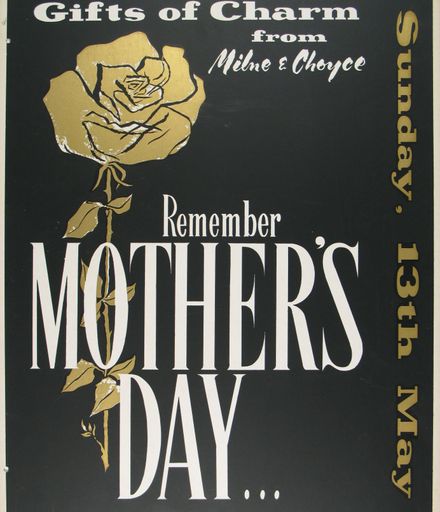 Milne and Choyce advertising poster for Mother’s Day