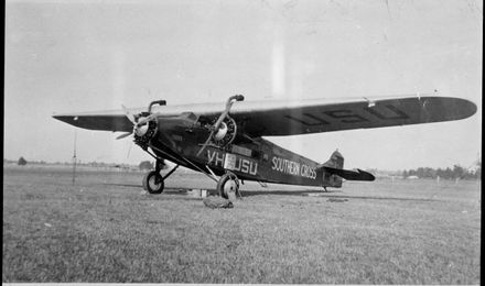 Sir Charles Kingsford Smith's aeroplane, the 'Southern Cross', at Milson Airport