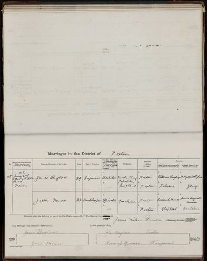 Marriage register 1909- 1927