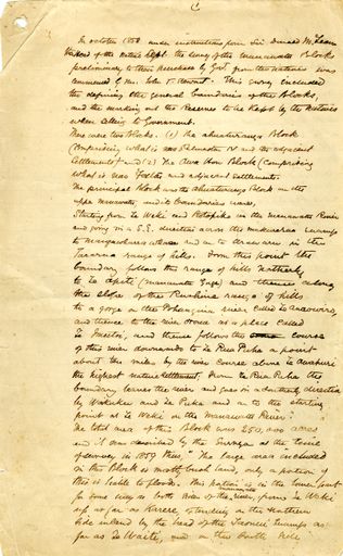 Handwritten Manuscript describing the Survey and Early European Settlement of the Manawatū (1858-1897)