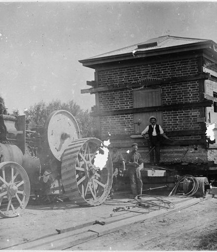 Traction Engine Moving the Morgue
