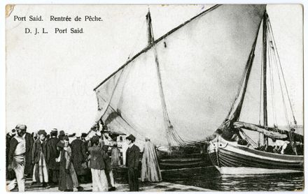 Port Said - Return of the Fishing Boats - postcard from Joe Marshall