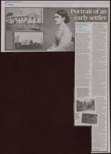 Back Issues:  Portrait of an early settler