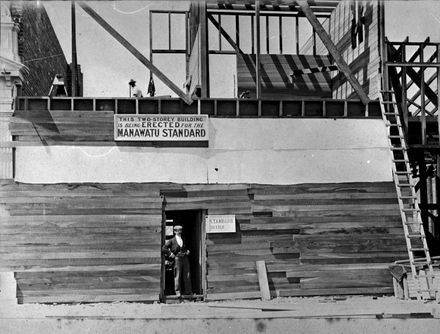 Construction of Manawatu Standard office, Main Street East