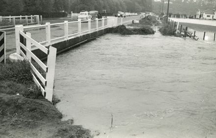 Turitea Stream in flood