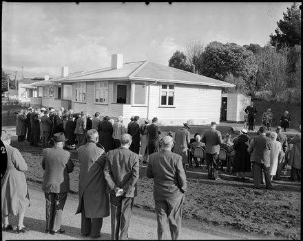"Housing Minister Opens New Flats" Foxton