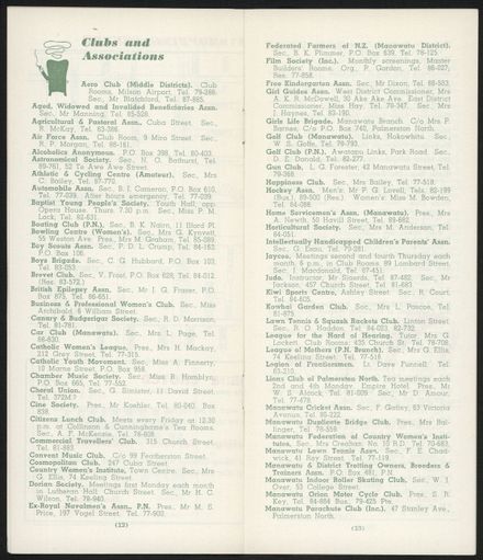 Visitors Guide Palmerston North and Feilding: September-November 1961 - 8