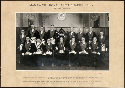 Manawatū Royal Arch Chapter No. 11 - Officers 1949 - 1950