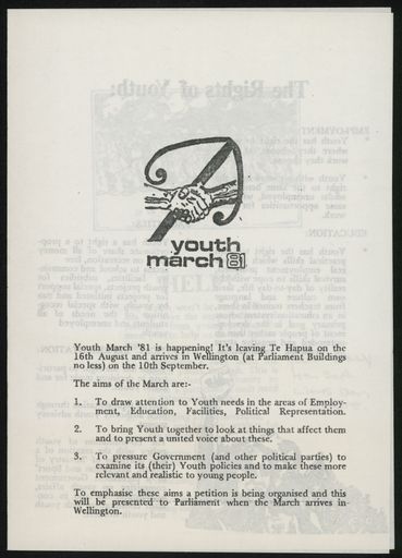 Youth March pamphlet