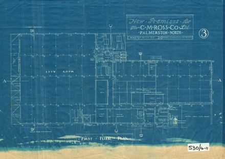 Cm Ross Building, First Floor Plan, 1928