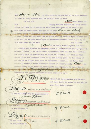 Apprenticeship papers of Alexander Clark