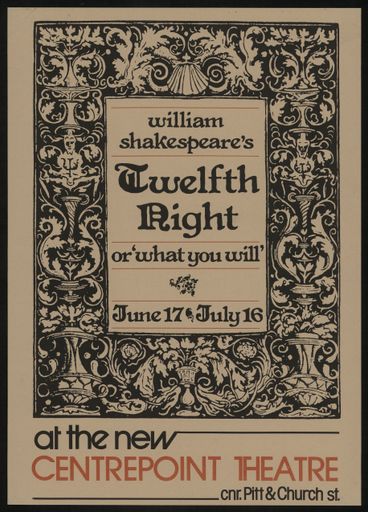 Twelfth Night - Centrepoint Theatre poster