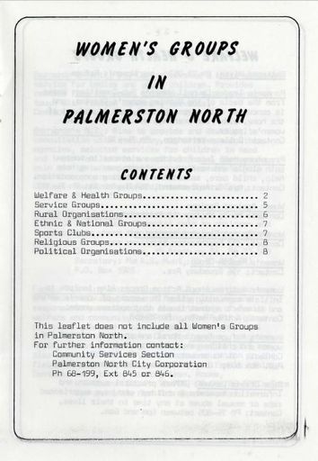 Women's Groups in Palmerston North - Resource cover image