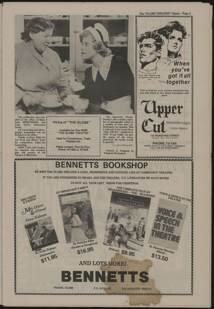 "The Globe Theatre Opens" Commemorative Newspaper 3