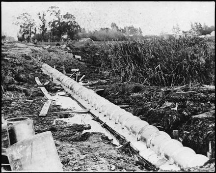 "Carrying Sewer Over Swamp"