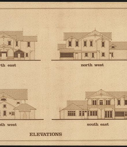 Page 3 - Elevations and Floor Plans, Caccia Birch House, Restoration - c.1990