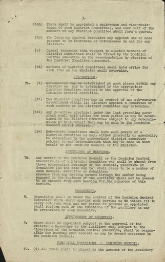 Women's War Service Auxiliary Constitution document Page 3
