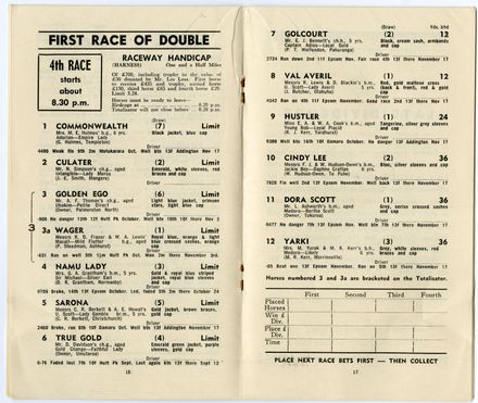 Manawatū Trotting Club programme - 10