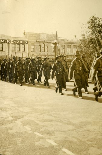 Māori Battalion marching in Palmerston North