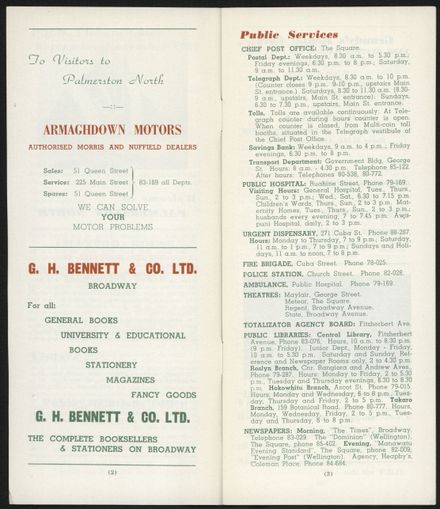 Visitors Guide Palmerston North and Feilding: September-November 1961 - 3