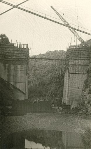 Dam Under Construction - Mangahao Electric Power Scheme