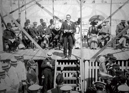 James Nash Addressing a Crowd