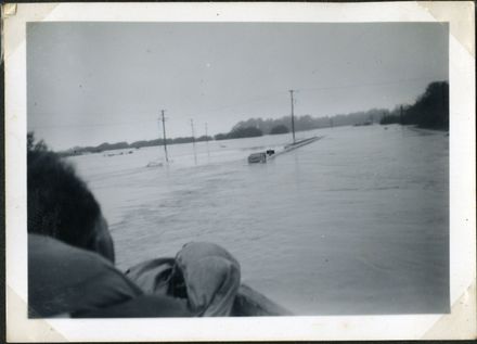 Bourke's Drain during flood, Rangiotu