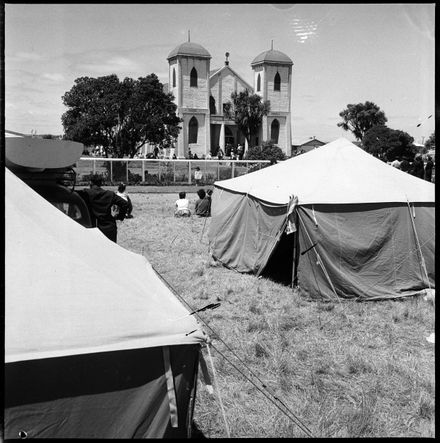 "Ratana" Tents Pitched at Front of Rantana Temple - Resource cover image