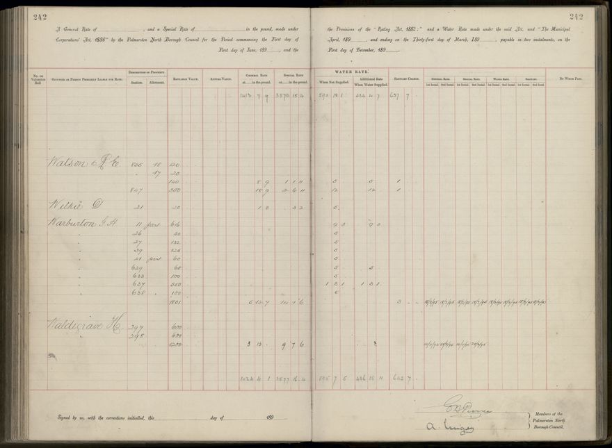 Palmerston North Rate Book, 1893 - 1896, 247