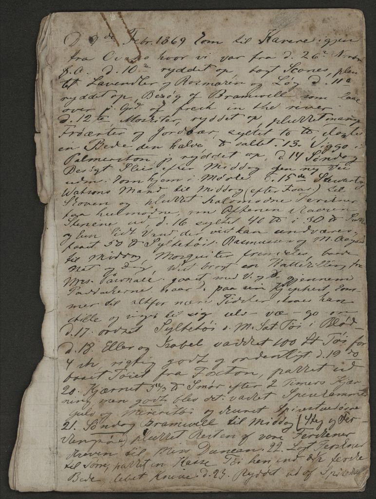 Diary of Olga Monrad (nee Berg)