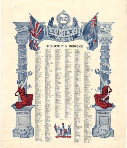Palmerston North WWI Roll of Honour