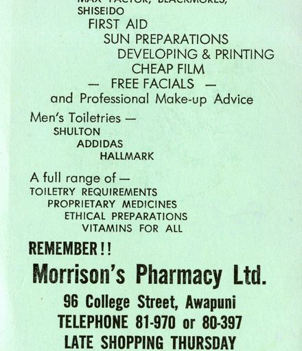 Morrisons Pharmacy notepad