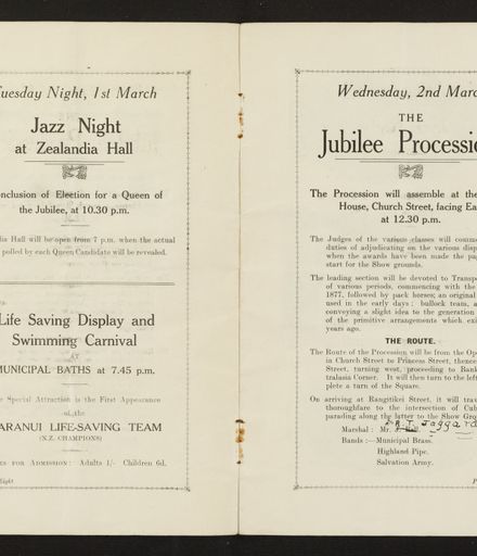 Palmerston North 1927 Jubilee Souvenir Programme 6