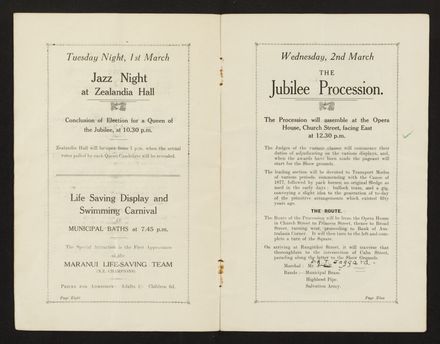 Palmerston North 1927 Jubilee Souvenir Programme 6
