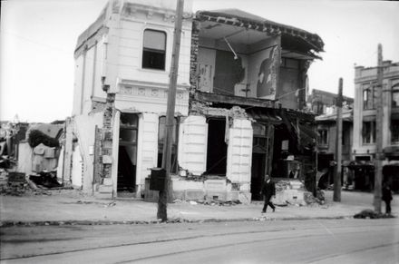 Damaged building after Napier Earthquake